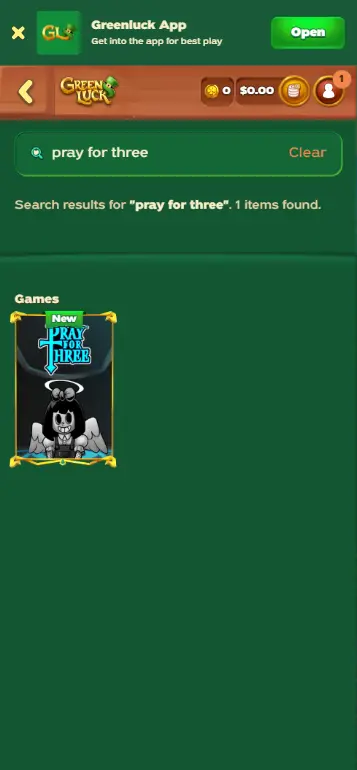 Pray for Three Hacksaw Gaming Spielkachel in der Casino-Slots-Lobby