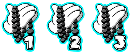 Pray for three casino Prayer Hand symbol revealing number of Wheel sections to activate